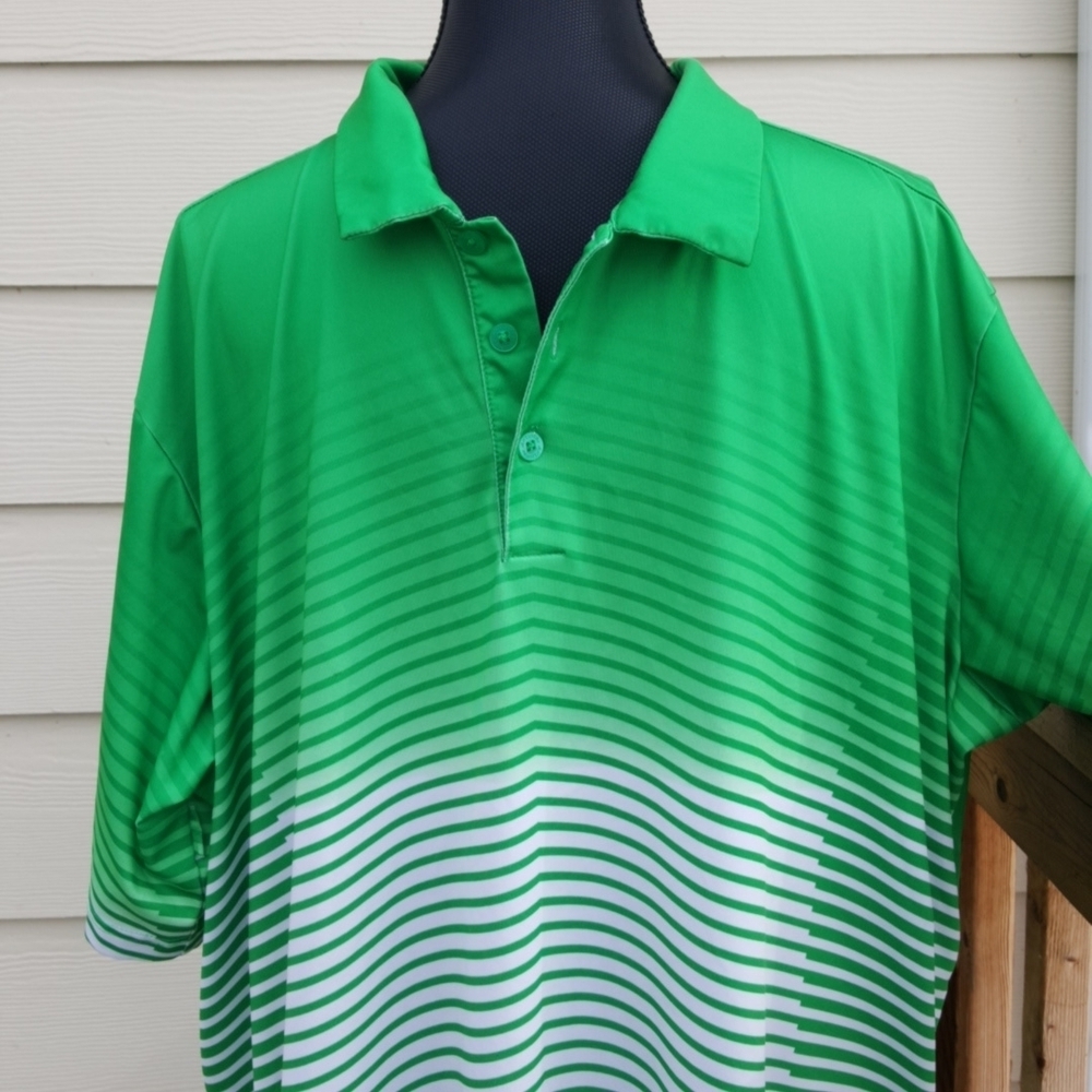 ANTIGUA Striped Polo Golf Ombre Men's Shirt (XXL)